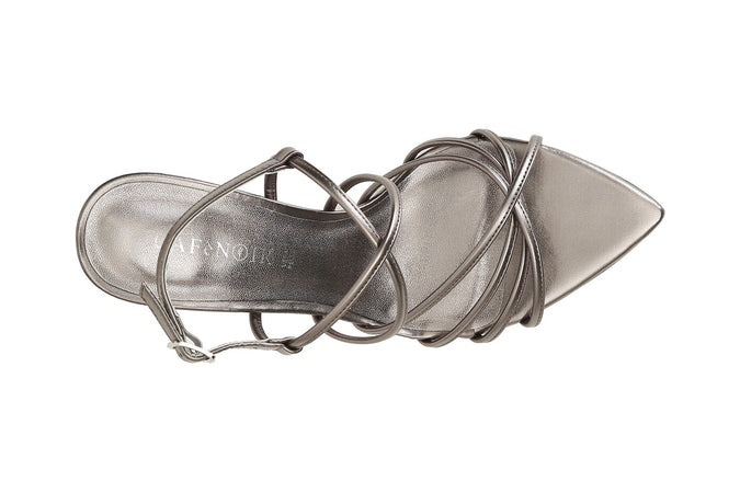 SANDALO LISTINI INCROCIATI IN LAMINATO