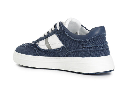 SNEAKERS UOMO IN TESSUTO CON SUOLA A CASSETTA