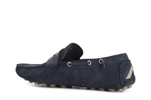 MOCASSINO IN PELLE SCAMOSCIATA CON PASSANTE SUOLA DRIVER