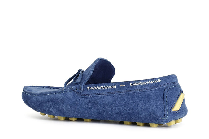 MOCASSINO IN PELLE SCAMOSCIATA CON FIOCCO SUOLA DRIVER