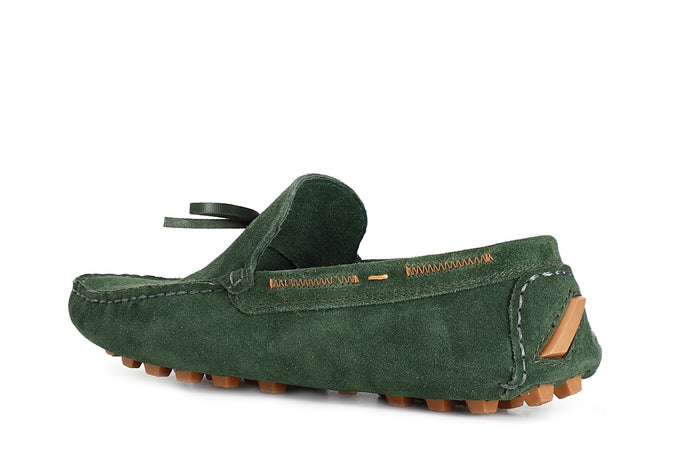 MOCASSINO IN PELLE SCAMOSCIATA CON FIOCCO SUOLA DRIVER