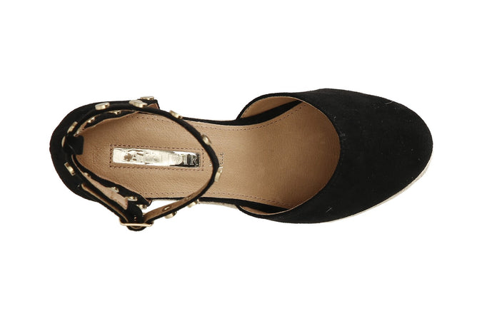 DÉCOLLETÉ IN TESSUTO CON BORCHIE SU ZEPPA CORDA