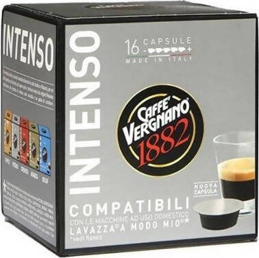 128 pezzi Caffè Vergnano Capsule compatibile A Modo Mio MISCELA INTENSO 16 Caps x 8 Blister Capsule compatibile A Modo Mio Non solo caffè online - Albano Laziale, Commerciovirtuoso.it