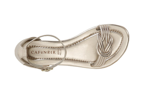 SANDALO IN PELLE METALLIZZATA