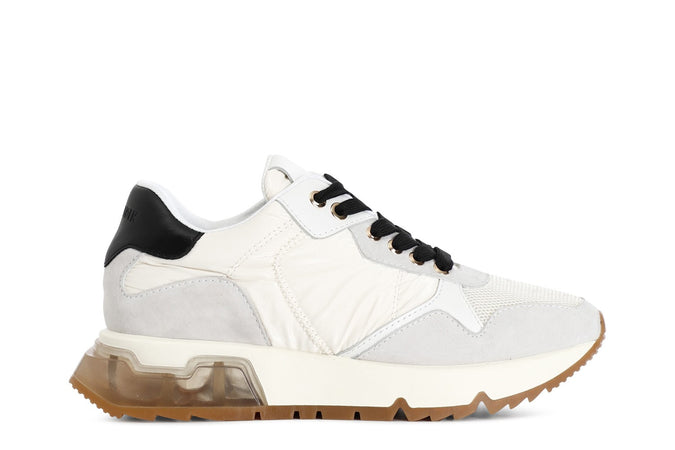 RUNNING IN NYLON E PELLE SCAMOSCIATA