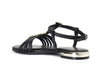 SANDALO IN PELLE MIGNON CON ACCESSORIO TRIANGOLO STRASS