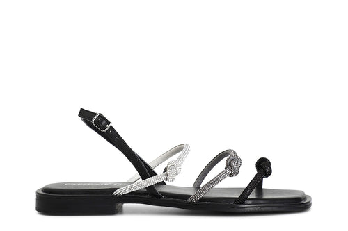 SANDALO CON LACCI IN STRASS