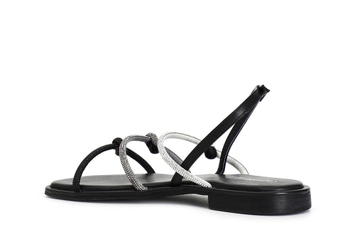 SANDALO CON LACCI IN STRASS