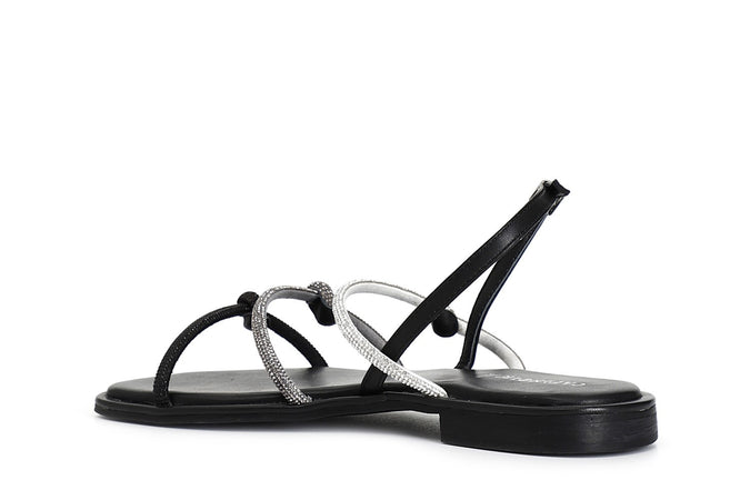 SANDALO CON LACCI IN STRASS