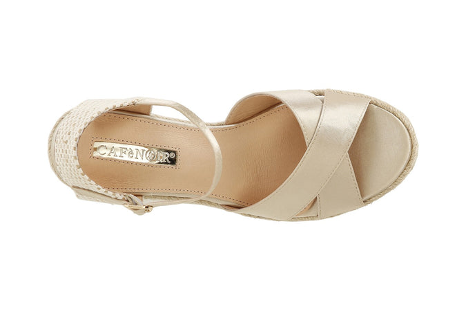 SANDALO IN TESSUTO SU ZEPPA CORDA