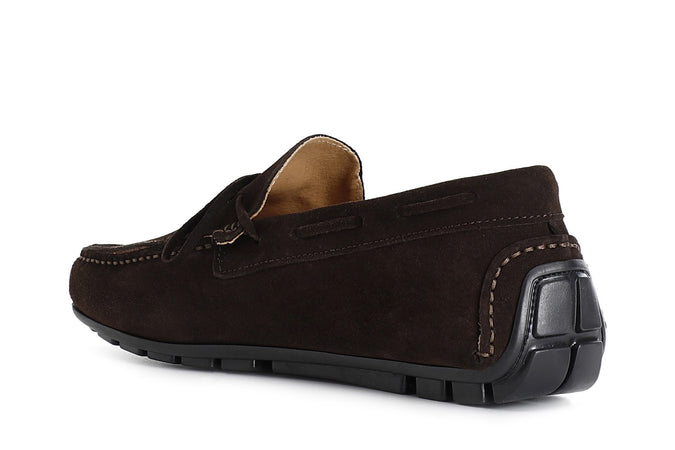 MOCASSINO IN PELLE SCAMOSCIATA E FIOCCO