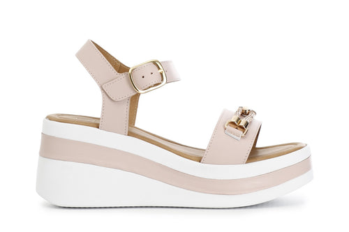 SANDALO IN NAPPA CON ACCESSORIO STRASS