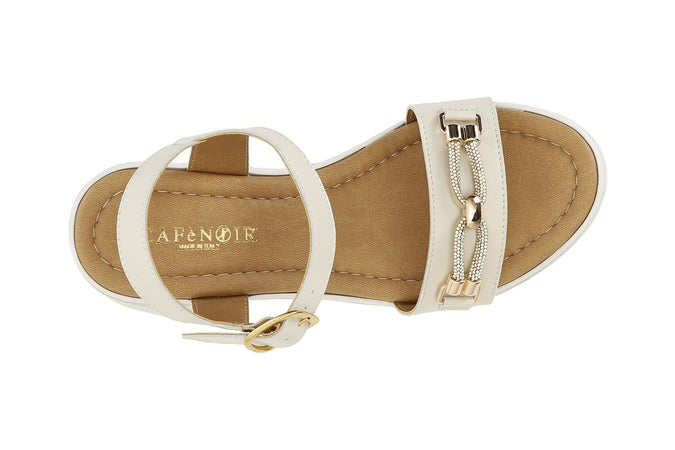 SANDALO IN NAPPA CON ACCESSORIO STRASS