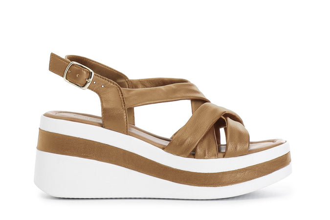 SANDALO IN NAPPA CON INCROCIO