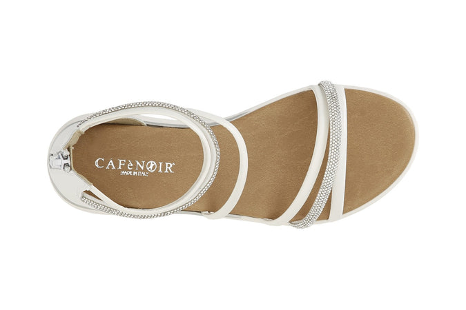 SANDALO ASIMMETRCO CON TOPPONE E STRASS