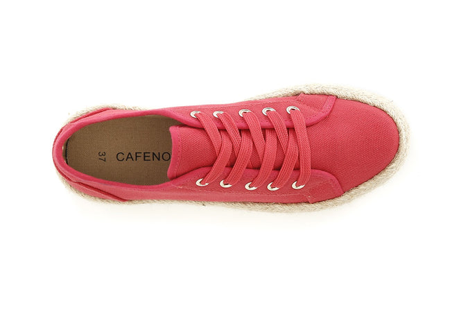 SCARPA ALACCIATA IN TESSUTO SUOLA FASCIATA CORDA