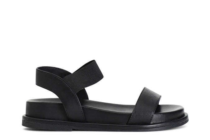 SANDALO IN PELLE CON ELASTICO