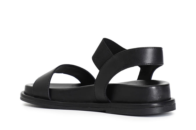 SANDALO IN PELLE CON ELASTICO