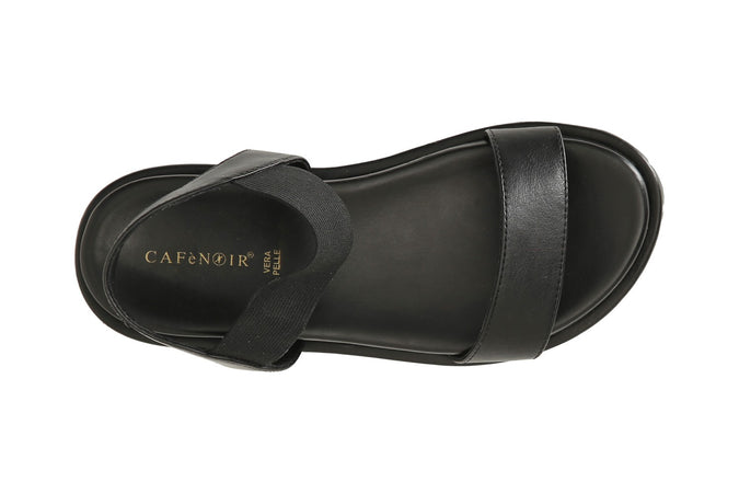 SANDALO IN PELLE CON ELASTICO