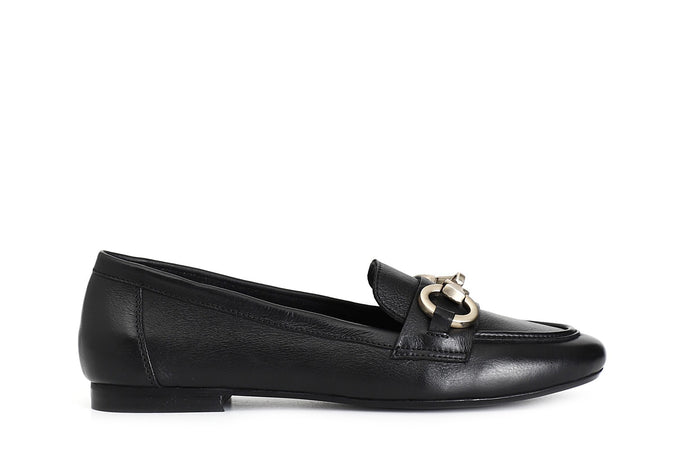 MOCASSINO IN PELLE CON MORSETTO