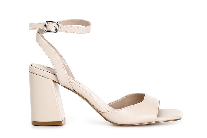 SANDALO IN PELLE CON ALLACCIATURA ALLA CAVIGLIA