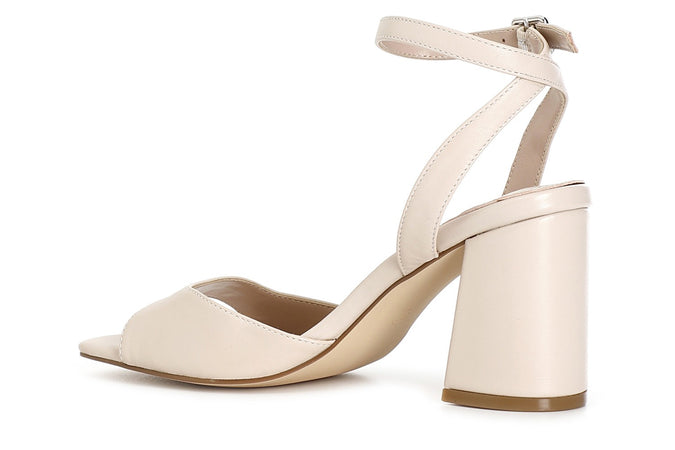 SANDALO IN PELLE CON ALLACCIATURA ALLA CAVIGLIA