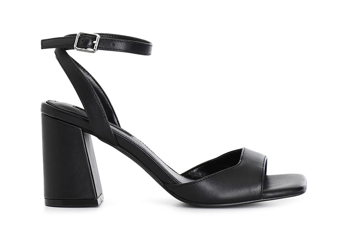 SANDALO IN PELLE CON ALLACCIATURA ALLA CAVIGLIA