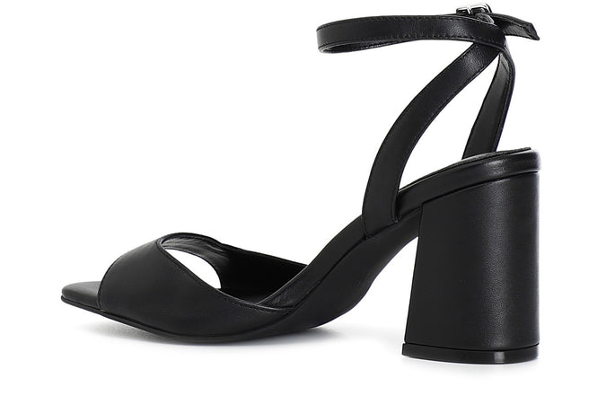 SANDALO IN PELLE CON ALLACCIATURA ALLA CAVIGLIA