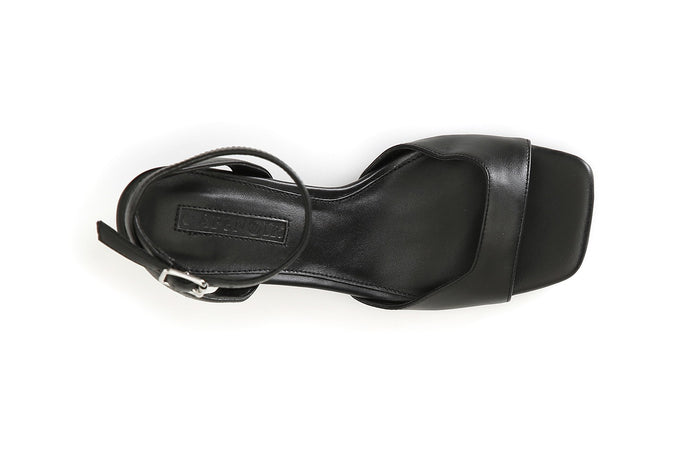 SANDALO IN PELLE CON ALLACCIATURA ALLA CAVIGLIA