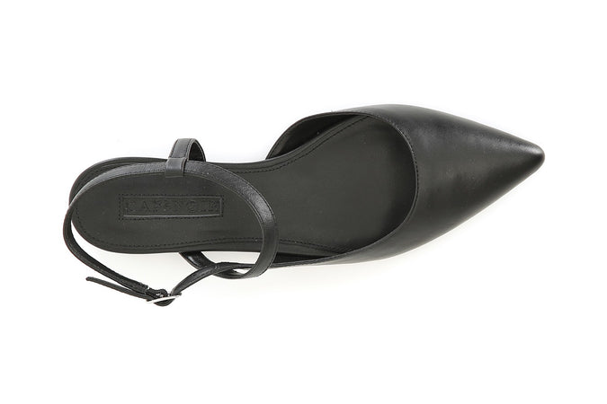 BALLERINA CON LACCIO ASIMMETRICO IN PELLE