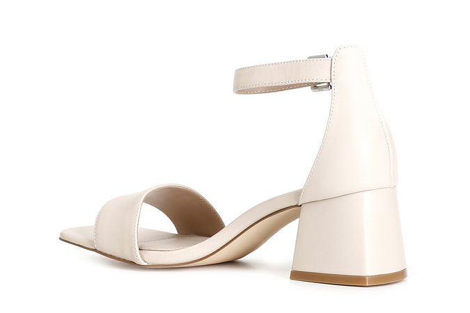 SANDALO IN PELLE CON ALLACCIATURA ALLA CAVIGLIA