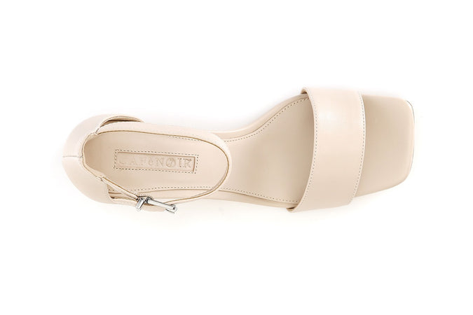 SANDALO IN PELLE CON ALLACCIATURA ALLA CAVIGLIA