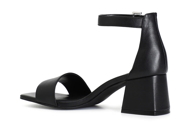 SANDALO IN PELLE CON ALLACCIATURA ALLA CAVIGLIA