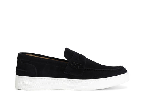 MOCASSINO IN PELLE SCAMOSCIATA CON SUOLA A CASSETTA