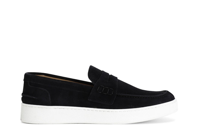 MOCASSINO IN PELLE SCAMOSCIATA CON SUOLA A CASSETTA