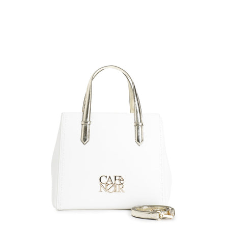 TOTE CON DETTAGLI IN MATERIALE SPECCHIOMAXI LOGO ED IMPUNTURE