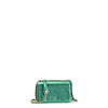 MINIBAG CON PATTINA CON MATERIALE EFFETTO METALLIZZATO E TRACOLLA CATENA