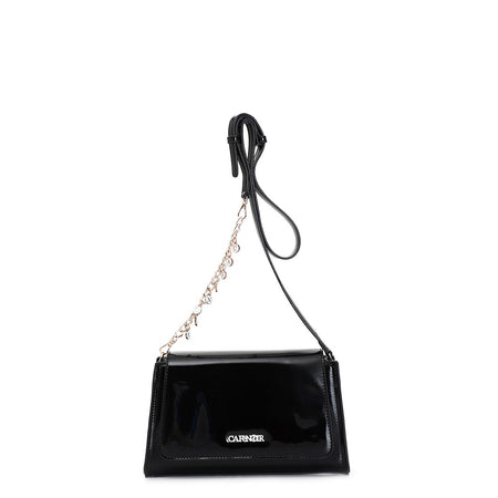 TRACOLLINA CON PATTINA EFFETTO VERNICE CON DETTAGLIO CATENA E LOGO CHARMS