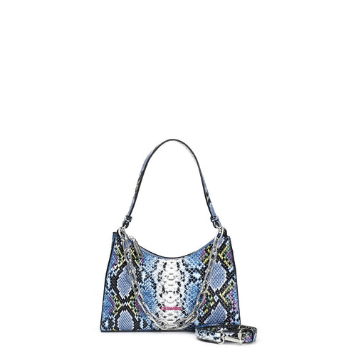 BORSA A SPALLA EFFETTO PITONE CON CATENA