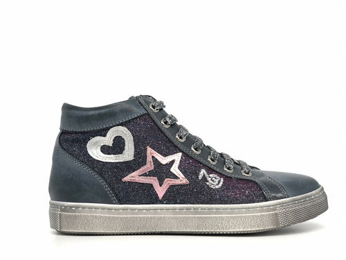 NERO GIARDINI Sneakers bimba blu mid