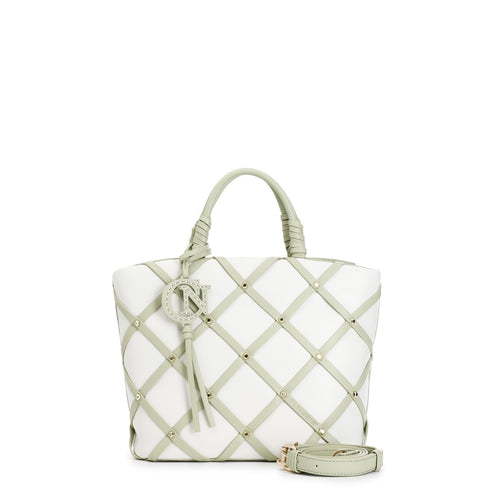 TOTE CON INTRECCIO E BORCHIETTE