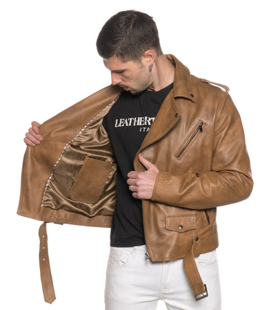 Chiodo Tre Tasche - Chiodo Uomo Cuoio in vera pelle