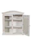 Biscottini VETRINETTA BACHECA IN LEGNO FINITURA BIANCA ANTICATA L42XPR15XH48 CM STILE SHABBY