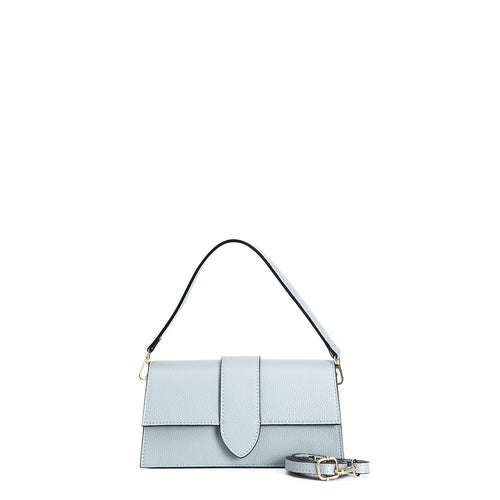 MINIBAG RIGIDA IN PELLE MARTELLATA CON PATTINA