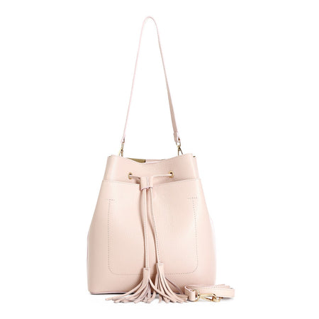 SECCHIELLO IN PELLE MARTELLATA CON CHARM METALLO