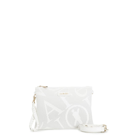 POCHETTE CON MAXI LOGO LASERATO ALL OVER