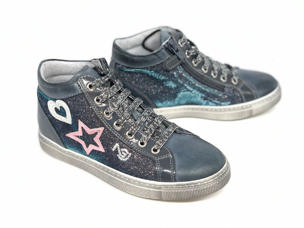 NERO GIARDINI Sneakers bimba blu mid