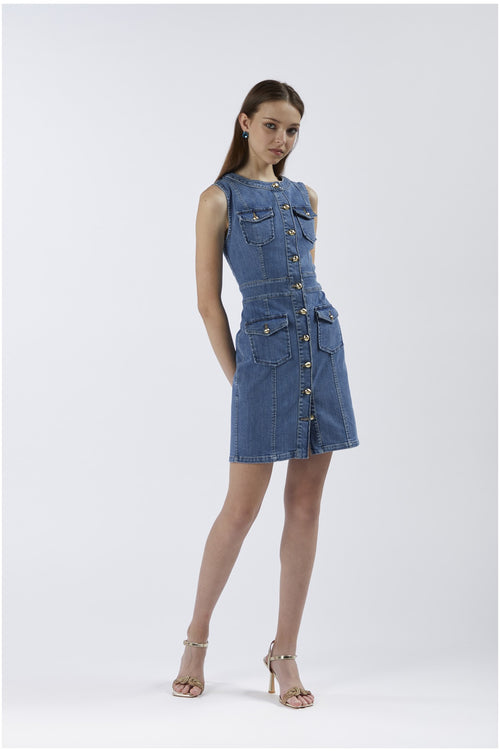 ABITO TIPO TUBINO IN DENIM