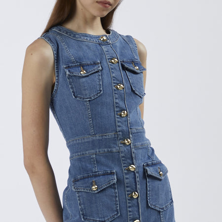 ABITO TIPO TUBINO IN DENIM