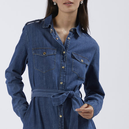 ABITO TIPO CHEMISIER IN CHAMBRAY